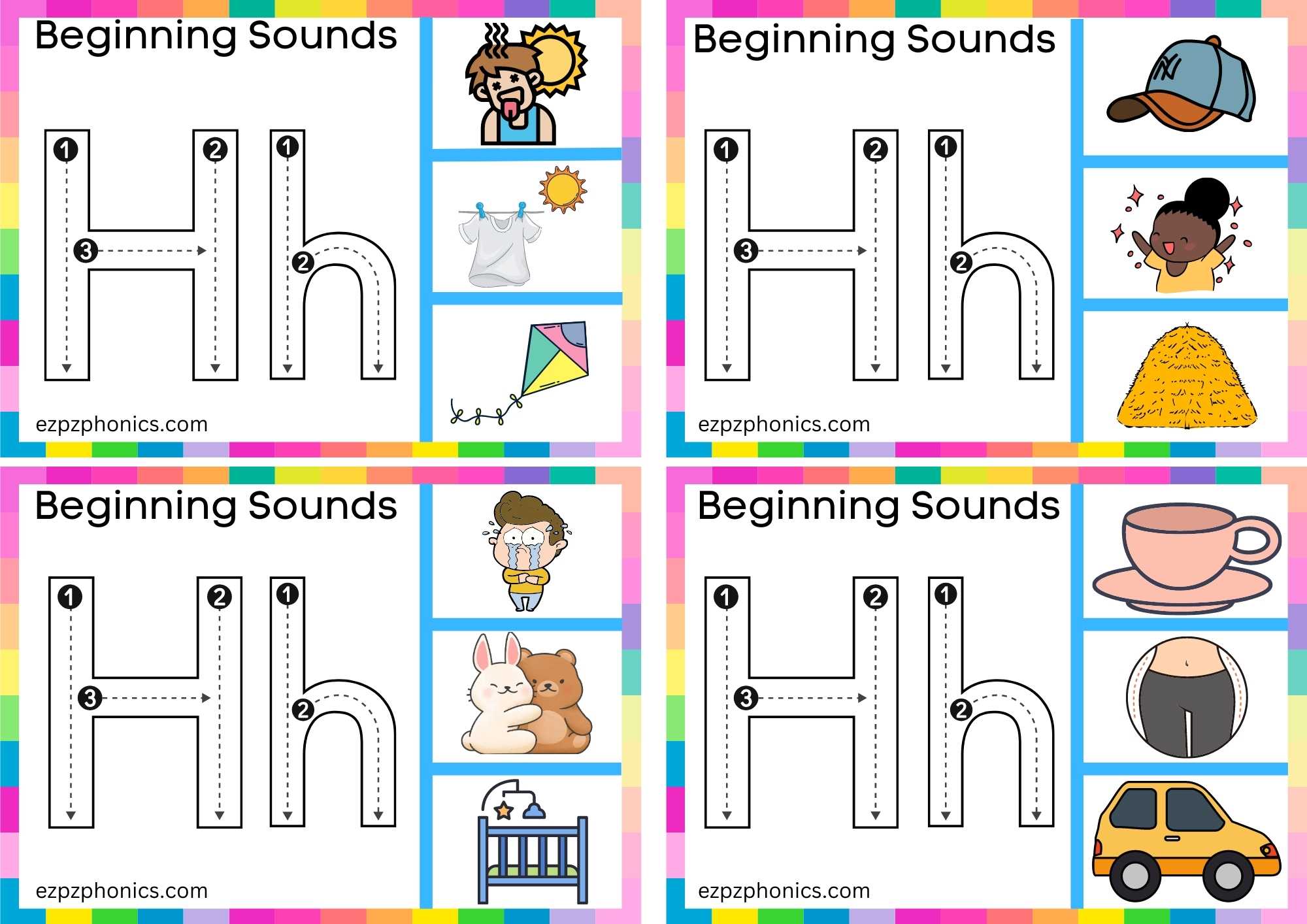 Trace The Tetter H And Clip The Image Set 2